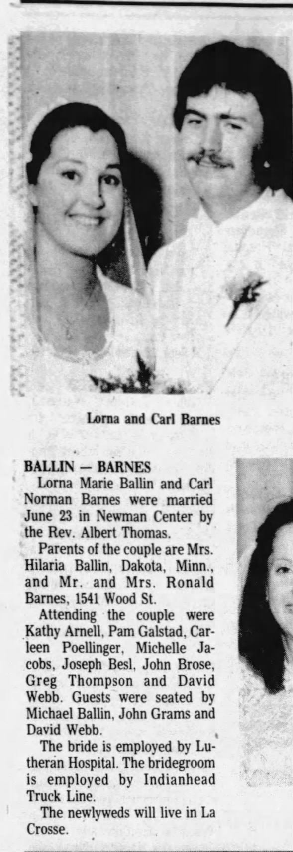 Clipping from The La Crosse Tribune